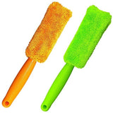 Darrahopens Auto Accessories > Auto Accessories Others > Automotive Cleaning Brushes - Set of 2 soft microfiber metal-free car rim and wheel brushes - Scratch-free tire brushes - for cleaning wheels - Universal accessory for washing car tires (orange and green)