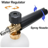 Darrahopens Auto Accessories > Auto Accessories Others > Automotive Cleaning Car Foam Cannon, 1L Foam Lance For High Pressure Washer, Brass Parts, Adjustable Concentration, Adjustable Spray Range