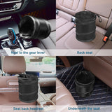 Darrahopens Auto Accessories > Auto Accessories Others > Automotive Cleaning Car Trash Can, 2 Packs Mini Collapsible Pop-up Car Garbage Can, Waterproof Hanging Car Trash Bag with Velcro, Car Trash Bin, Black
