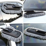 Darrahopens Auto Accessories > Auto Accessories Others > Automotive Cleaning Car Wash Duster Brush Microfiber Telescopic Cleaning Tool for Vehicle Detailing