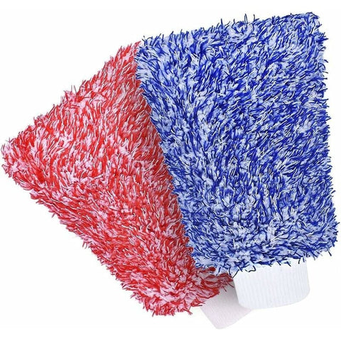 Darrahopens Auto Accessories > Auto Accessories Others > Automotive Cleaning Car Wash Gloves 2 Pieces, Microfiber Wash Mitt, Chenille Super Absorbent Cleaning Gloves For Cleaning, Kitchen And Car