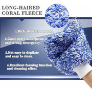 Darrahopens Auto Accessories > Auto Accessories Others > Automotive Cleaning Car Wash Gloves 2 Pieces, Microfiber Wash Mitt, Chenille Super Absorbent Cleaning Gloves For Cleaning, Kitchen And Car