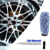 Darrahopens Auto Accessories > Auto Accessories Others > Automotive Cleaning Car Wheel Cleaning Brush Tool Alloy Soft Bristle - Blue+White