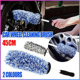 Darrahopens Auto Accessories > Auto Accessories Others > Automotive Cleaning Car Wheel Cleaning Brush Tool Alloy Soft Bristle - Blue+White