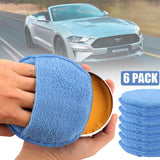 Darrahopens Auto Accessories > Auto Accessories Others > Automotive Cleaning Microfiber Wax Applicator Pads, Car Wax Applicator with Finger Pocket, Buffing & Detail Polishing Foam Pads for Car Cleaning and Fine Polishing (5 inch, 6 Pack)