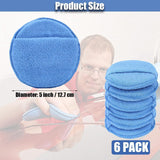 Darrahopens Auto Accessories > Auto Accessories Others > Automotive Cleaning Microfiber Wax Applicator Pads, Car Wax Applicator with Finger Pocket, Buffing & Detail Polishing Foam Pads for Car Cleaning and Fine Polishing (5 inch, 6 Pack)