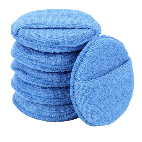 Darrahopens Auto Accessories > Auto Accessories Others > Automotive Cleaning Microfiber Wax Applicator Pads, Car Wax Applicator with Finger Pocket, Buffing & Detail Polishing Foam Pads for Car Cleaning and Fine Polishing (5 inch, 6 Pack)