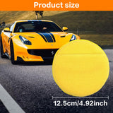 Darrahopens Auto Accessories > Auto Accessories Others > Automotive Cleaning Microfiber Wax Applicator Pads, Car Wax Applicator with Finger Pocket, Buffing & Detail Polishing Foam Pads for Car Cleaning and Fine Polishing (5 inch, 6 Pack) (Yellow)
