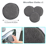 Darrahopens Auto Accessories > Auto Accessories Others > Automotive Cleaning Multi-Use Car Cleaning Kit – 9-Piece Auto Detailing Set with Wash Mitt, Wheel Brush, Microfiber Cloths, Sponge, Applicator Pads, Storage Bag (Gray)