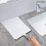 Darrahopens Auto Accessories > Auto Accessories Others > Automotive Cleaning Multipurpose Stainless Steel Shower Scraper for Shower Door with 2 Adhesive Hooks, Bathroom Cleaning Tools Home Window Mirror Scraper for Home Cleaning, Glass Door, Tile Wall, Car, 14 Inch Silver