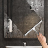 Darrahopens Auto Accessories > Auto Accessories Others > Automotive Cleaning Multipurpose Stainless Steel Shower Scraper for Shower Door with 2 Adhesive Hooks, Bathroom Cleaning Tools Home Window Mirror Scraper for Home Cleaning, Glass Door, Tile Wall, Car, 14 Inch Silver