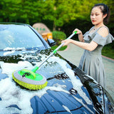 Darrahopens Auto Accessories > Auto Accessories Others > Automotive Cleaning New Telescopic Car Brush Wash Soft Care Mop Vehicle Cleaning Window Adjustable - Mop Cloth(mop not included)
