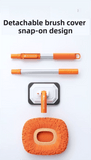 Darrahopens Auto Accessories > Auto Accessories Others > Automotive Cleaning Orange 21° Curved Car Wash Mop and Snow Scraper with 180° Rotating Detachable Pole & 2 x Extra Large Microfiber Brush Cover – 2 Section Telescopic (58–101.5 CM) Aluminum Alloy Cleaning Brush for Vehicle and Home Care