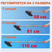 Darrahopens Auto Accessories > Auto Accessories Others > Automotive Cleaning Orange and Grey Telescopic Dual-Head Car Wash Brush with 360° Rotating Chenille Mop Head - Long Handle Auto Cleaning Tool