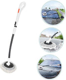 Professional Telescopic(55-120cm) Car Microfiber Wash Mop - 90° Rotating Detachable Brush Head, 15° Ergonomic Curved Rod & Handle - Durable Aluminum Alloy Chenille Brush for Car, Home and Window Cleaning