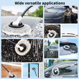Darrahopens Auto Accessories > Auto Accessories Others > Automotive Cleaning Professional Telescopic(55-120cm) Car Microfiber Wash Mop - 90° Rotating Detachable Brush Head, 15° Ergonomic Curved Rod & Handle - Durable Aluminum Alloy Chenille Brush for Car, Home and Window Cleaning