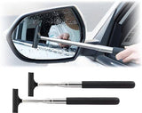 Darrahopens Auto Accessories > Auto Accessories Others > Automotive Cleaning Rearview Mirror Wiper Blades - 2-Piece Set - Telescopic Rearview Mirror Wiper Blades - Portable Wiper Blades - Telescopic up to 98cm - Portable Cleaning Tool for All Vehicles (Black)