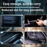 Darrahopens Auto Accessories > Auto Accessories Others > Automotive Cleaning Rearview Mirror Wiper Blades - 2-Piece Set - Telescopic Rearview Mirror Wiper Blades - Portable Wiper Blades - Telescopic up to 98cm - Portable Cleaning Tool for All Vehicles (Black)