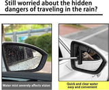 Darrahopens Auto Accessories > Auto Accessories Others > Automotive Cleaning Rearview Mirror Wiper Blades - 2-Piece Set - Telescopic Rearview Mirror Wiper Blades - Portable Wiper Blades - Telescopic up to 98cm - Portable Cleaning Tool for All Vehicles (Black)