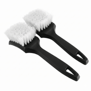 Darrahopens Auto Accessories > Auto Accessories Others > Automotive Cleaning White Car Tire & Detailing Brush  - 2-Pack Stiff Bristle Scrubber for Wheels, Mats, and Upholstery