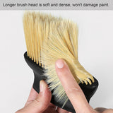 Darrahopens Auto Accessories > Auto Accessories Others > Automotive Cleaning Yellow & Black Car Detailing Brush Set (2-Pack): Soft Bristle Dust Cleaners for Air Vents, Dashboard & Home Use