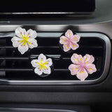 10 PCS Flower Car Air Freshener Vent Clips, Cute Pink Car Interior Decor Accessories, Aromatherapy Car Vent Clips for Women, Universal Car Air Outlet Decoration
