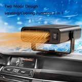 Darrahopens Auto Accessories > Auto Accessories Others > Automotive Decor 12V 120W Portable Car Heater and Defroster, 2-in-1 Fast Heating & Cooling Fan for Windshield Demisting, 360° Rotatable Auto Warmer for Winter Driving (Black)