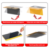 Darrahopens Auto Accessories > Auto Accessories Others > Automotive Decor 2-in-1 Car Anti-Glare Visor Extender – Day & Night Driving HD Goggles and Shield for Sun Blinding High Beams Fog & Snow Reflection Protection