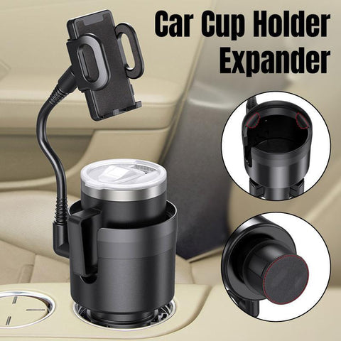 Darrahopens Auto Accessories > Auto Accessories Others > Automotive Decor 2 in 1 Car Phone Holder and Cup Holder Drink Organiser Water Bottle Holder
