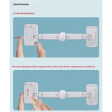 Darrahopens Auto Accessories > Auto Accessories Others > Automotive Decor 2 Pack Child Proof Window Restrictor, Adjustable Baby Safety Window Lock, Window Safety Locks for Toddlers & Pets, Easy to Install Suitable for Door, Washing Machine, Cat Door (White)