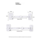 Darrahopens Auto Accessories > Auto Accessories Others > Automotive Decor 2 Pack Child Proof Window Restrictor, Adjustable Baby Safety Window Lock, Window Safety Locks for Toddlers & Pets, Easy to Install Suitable for Door, Washing Machine, Cat Door (White)