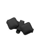 Darrahopens Auto Accessories > Auto Accessories Others > Automotive Decor 2 Pcs Black Car Sun Visor Glasses Holder Clip with Dual Magnetic Clamps - PU Leather, Anti-Slip, and Multi-Functional Storage