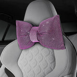 Darrahopens Auto Accessories > Auto Accessories Others > Automotive Decor 2 PCS Bling Car Pillows,Rhinestones Bowknot Car Headrest Pillow,Car Neck Pillow for Driver Relax Necksupport,Sleeping Travel Support Neck Pillow,Shiny Diamond Interior Accessories for Women,Pink