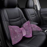 Darrahopens Auto Accessories > Auto Accessories Others > Automotive Decor 2 PCS Bling Car Pillows,Rhinestones Bowknot Car Headrest Pillow,Car Neck Pillow for Driver Relax Necksupport,Sleeping Travel Support Neck Pillow,Shiny Diamond Interior Accessories for Women,Pink