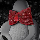 Darrahopens Auto Accessories > Auto Accessories Others > Automotive Decor 2 PCS Bling Car Pillows,Rhinestones Bowknot Car Headrest Pillow,Car Neck Pillow for Driver Relax Necksupport,Sleeping Travel Support Neck Pillow,Shiny Diamond Interior Accessories for Women,Red