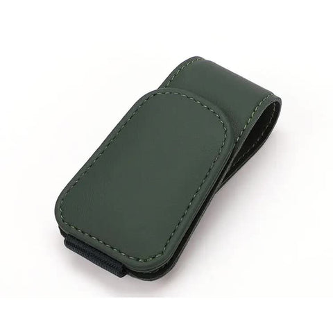 Darrahopens Auto Accessories > Auto Accessories Others > Automotive Decor 2 Pcs Green PU Leather Car Visor Sunglasses Holder - Multi-Functional Clip for Glasses, Cards & Tickets, 9.5x4.5cm