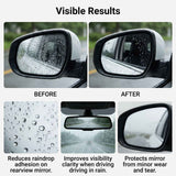 2 Set of Car Rearview Mirror HD Rainproof Film with Complete Installation Tool Kit – Anti Fog Waterproof Protective Shield Sticker, Hydrophobic Glare-Reducing Clear Membrane