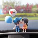 Darrahopens Auto Accessories > Auto Accessories Others > Automotive Decor 2pairs Cute Couple Car Interior Decorations Desktop Ornaments Car Accessories