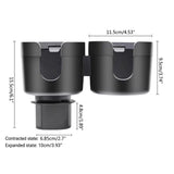 Darrahopens Auto Accessories > Auto Accessories Others > Automotive Decor 2pcs Car Cup Holder Organiser Dual 2-in-1 Adjustable Drink Holder for Vehicles