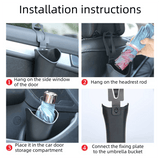 Darrahopens Auto Accessories > Auto Accessories Others > Automotive Decor 2pcs Car Umbrella Storage Bucket—a hanging storage container that is convenient to use; suitable for seatbacks or car doors, it is compact, practical, and doubles as a trash bin.