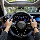 Darrahopens Auto Accessories > Auto Accessories Others > Automotive Decor 2Pcs Soft Breathable Anti-Slip Faux Leather Steering Wheel Protector Car Cover- Purple