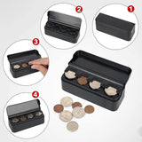 Darrahopens Auto Accessories > Auto Accessories Others > Automotive Decor 2X Car Coin Holder Portable Mini Change Storage Box Container Organizer Interior