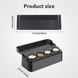 Darrahopens Auto Accessories > Auto Accessories Others > Automotive Decor 2X Car Coin Holder Portable Mini Change Storage Box Container Organizer Interior
