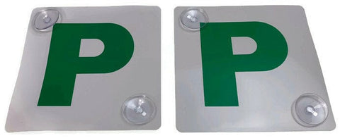 Darrahopens Auto Accessories > Auto Accessories Others > Automotive Decor 2x GREEN P PLATES Stay-Put Suction Disks Probationary Car Window Signs NSW