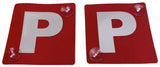 Darrahopens Auto Accessories > Auto Accessories Others > Automotive Decor 2x RED P PLATES Stay-Put Suction Disks Probationary Car Window Signs NSW