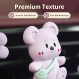 3Pcs Cute Bear Car Air Freshener Vent Clips, Aromatherapy Car Decor for Girls