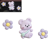 Darrahopens Auto Accessories > Auto Accessories Others > Automotive Decor 3Pcs Cute Bear Car Air Freshener Vent Clips, Aromatherapy Car Decor for Girls