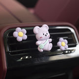 Darrahopens Auto Accessories > Auto Accessories Others > Automotive Decor 3Pcs Cute Bear Car Air Freshener Vent Clips, Aromatherapy Car Decor for Girls