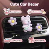 Darrahopens Auto Accessories > Auto Accessories Others > Automotive Decor 3Pcs Cute Bear Car Air Freshener Vent Clips, Aromatherapy Car Decor for Girls