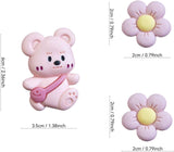 3Pcs Cute Bear Car Air Freshener Vent Clips, Aromatherapy Car Decor for Girls (Pink)